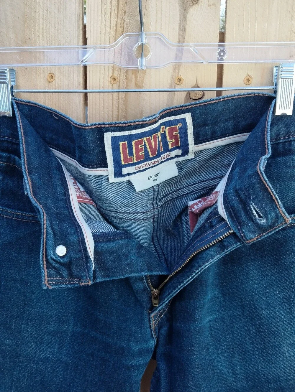 Levi's Men's Skinny 511 Straight Jeans in Dark Blue Wash Size W33 L32
